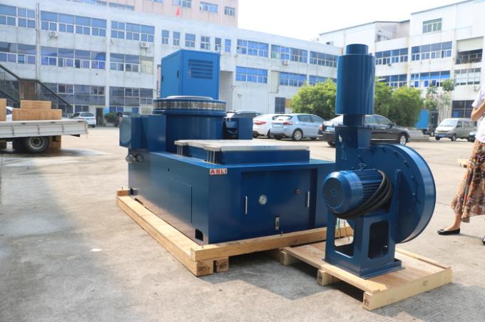 Random vibration testing equipment with horizontal slip table — front view